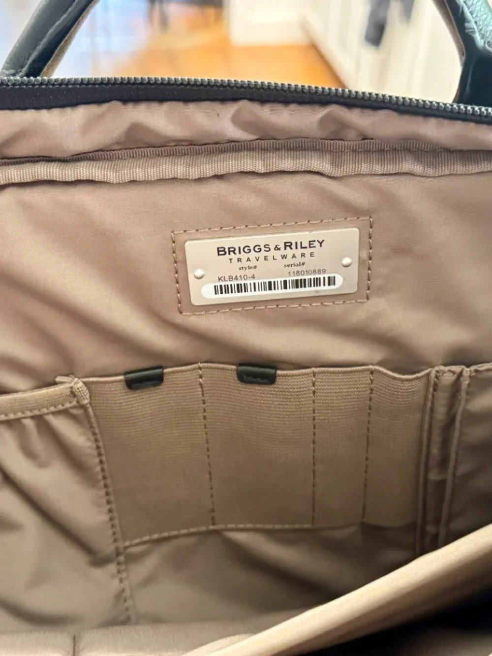 BRAND NEW Briggs & Riley @Work premium leather slim briefcase NWT + dustbag
